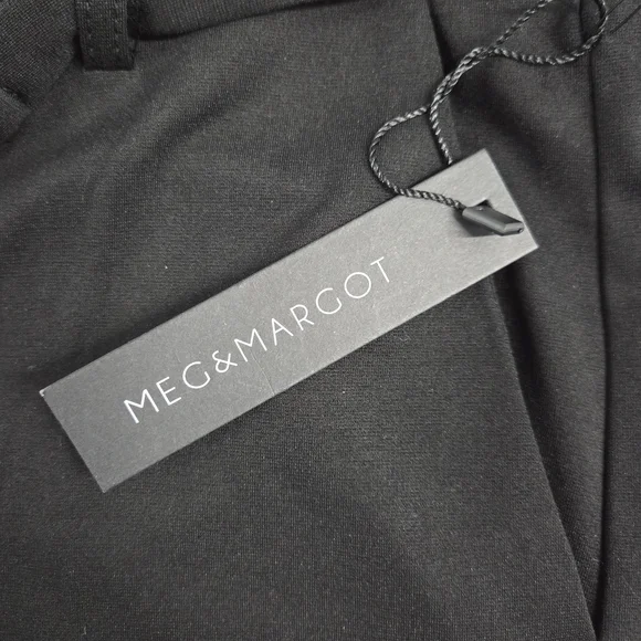 NWT Meg & Margot Elegant Black Wide-Leg Pants - Picture 4 of 7